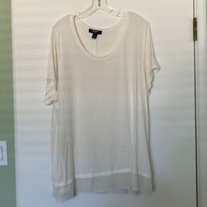 Nine West Jeans T-shirt with sheer trim on bottom XXL